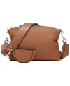 Calvin Klein Cypress Top Zip Convertible Crossbody With Pouch In Caramel