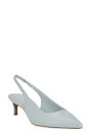 Calvin Klein Dainty Kitten Heel Pointed Toe Slingback Pump In Light Green