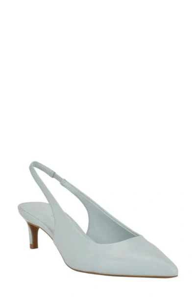 Calvin Klein Dainty Kitten Heel Pointed Toe Slingback Pump In Light Green