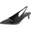 Calvin Klein Dainty Kitten Heel Pointed Toe Slingback Pump In Black