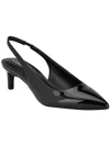 Calvin Klein Dainty Kitten Heel Pointed Toe Slingback Pump In Black