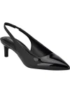 Calvin Klein Dainty Kitten Heel Pointed Toe Slingback Pump In Black