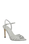 Calvin Klein Daniella Ankle Strap Pointed Toe Sandal In White