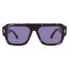 Calvin Klein Dark Blue Rectangular Unisex Sunglasses Ck24501s 460 56 In Multi