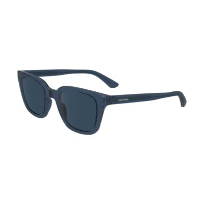 Calvin Klein Dark Blue Rectangular Unisex Sunglasses Ck24506s 435 49