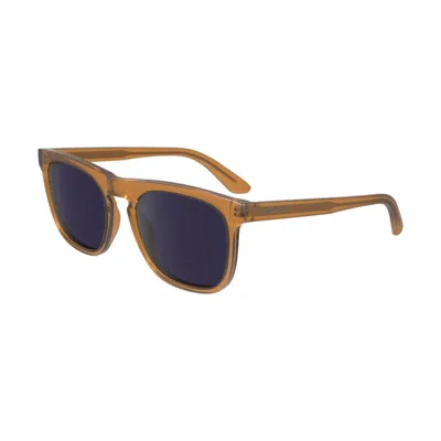Calvin Klein Dark Blue Square Unisex Sunglasses Ck23534s 261 54 In Brown