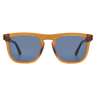 Calvin Klein Dark Blue Square Unisex Sunglasses Ck23534s 261 54 In Orange