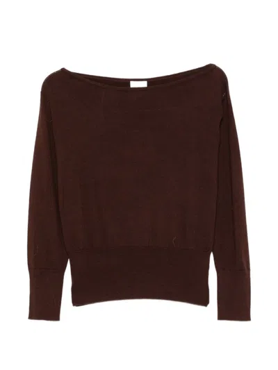 Calvin Klein Dark Brown Boat Neck Sweater