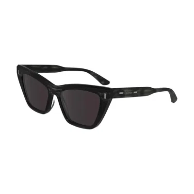 Calvin Klein Dark Grey Cat Eye Ladies Sunglasses Ck24505s 023 55