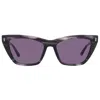 Calvin Klein Dark Grey Cat Eye Ladies Sunglasses Ck24505s 023 55 In Black