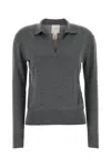 Calvin Klein Dark Grey Polyester Blend Polo Shirt In Gray