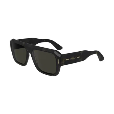 Calvin Klein Dark Grey Rectangular Unisex Sunglasses Ck24501s 341 56 In Black
