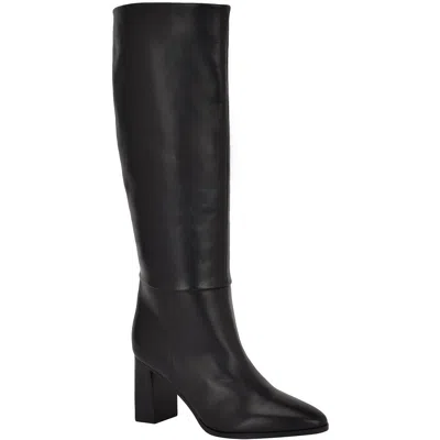 Calvin Klein Dawna Womens Zipper Knee-high Boots In Black