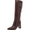 Calvin Klein Dawna Womens Zipper Knee-high Boots In Dark Brown Leather