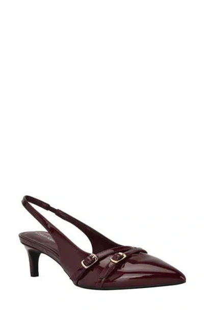 Calvin Klein Dazea Slingback Kitten Heel Pump In Red