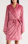 Calvin Klein Debossed Fluffy Robe In Multi
