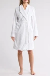 Calvin Klein Debossed Fluffy Robe In White