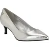 Calvin Klein Deja Pointed Toe Pump In Silver