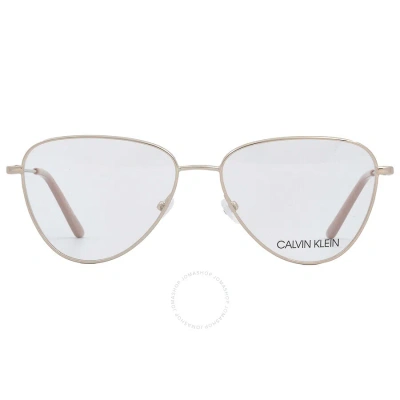 Calvin Klein Demo Butterfly Ladies Eyeglasses Ck20109 780 54 In Gold / Rose / Rose Gold