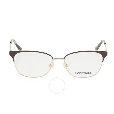 Calvin Klein Demo Cat Eye Ladies Eyeglasses Ck18108 200 50 In Brown
