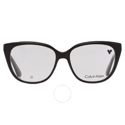 Calvin Klein Demo Cat Eye Ladies Eyeglasses Ck23520 001 54 In Black