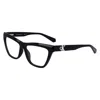 Calvin Klein Demo Cat Eye Ladies Eyeglasses Ckj23614 001 54 In Black