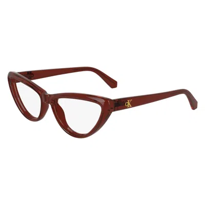 Calvin Klein Demo Cat Eye Ladies Eyeglasses Ckj24630 618 54 In Burgundy