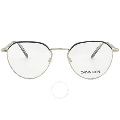 Calvin Klein Demo Geometric Unisex Eyeglasses Ck20127 715 51 In Metallic