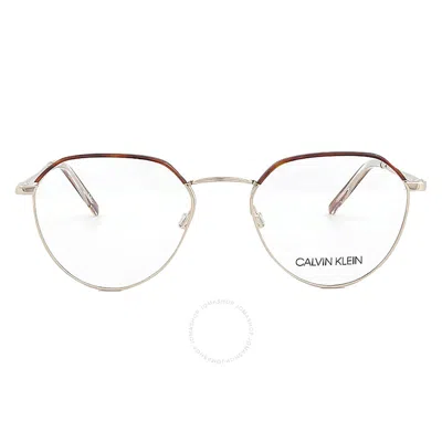 Calvin Klein Demo Geometric Unisex Eyeglasses Ck20127 717 51 19 In Gold