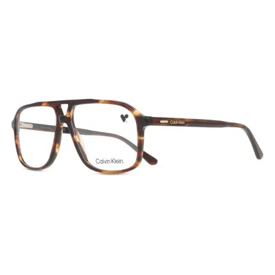 Calvin Klein Demo Navigator Unisex Eyeglasses Ck24518 220 57 In Brown