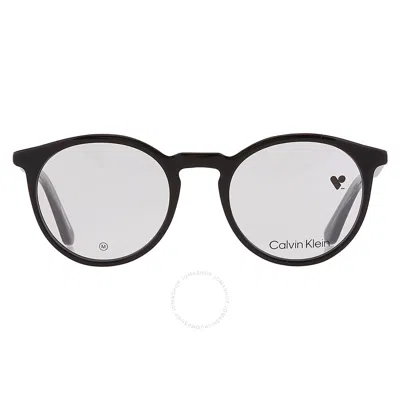 Calvin Klein Demo Oval Unisex Eyeglasses Ck23515 001 50 In Black