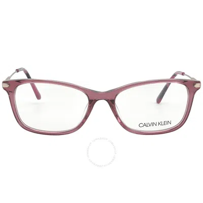 Calvin Klein Demo Rectangular Ladies Eyeglasses Ck18722 661 51 In Rose