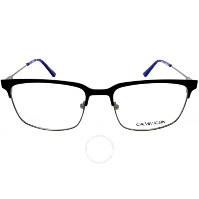 Calvin Klein Demo Rectangular Men's Eyeglasses Ck18109 001 55 In Black