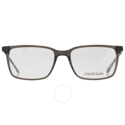 Calvin Klein Demo Rectangular Men's Eyeglasses Ck18707 006 55 In Charcoal