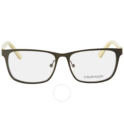 Calvin Klein Demo Rectangular Men's Eyeglasses Ck19302 310 54 In Black