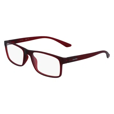Calvin Klein Demo Rectangular Men's Eyeglasses Ck19569 605 55 In Brown