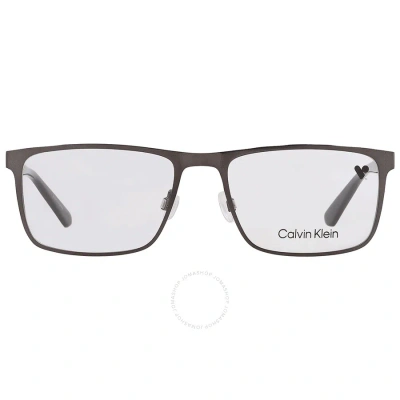 Calvin Klein Demo Rectangular Men's Eyeglasses Ck20316 008 56 In Gun Metal / Gunmetal