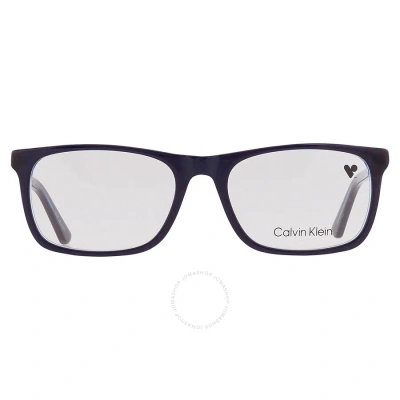 Calvin Klein Demo Rectangular Men's Eyeglasses Ck20503 449 55 In Blue / Navy