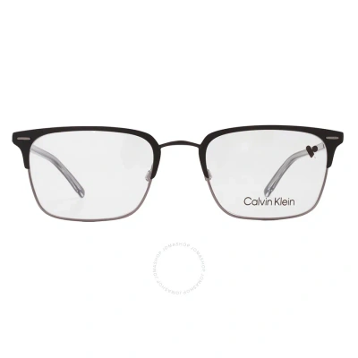 Calvin Klein Demo Rectangular Men's Eyeglasses Ck21302 001 53 In Black
