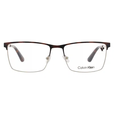 Calvin Klein Demo Rectangular Men's Eyeglasses Ck22102 213 57 In Black