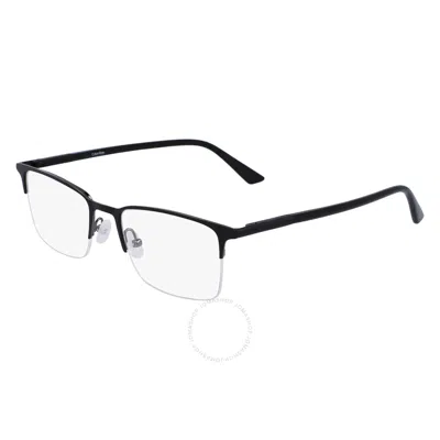 Calvin Klein Demo Rectangular Men's Eyeglasses Ck22118 002 52 In Black