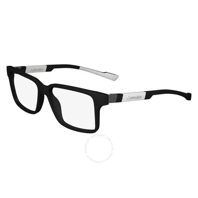 Calvin Klein Demo Rectangular Men's Eyeglasses Ck23550 001 55 In Black