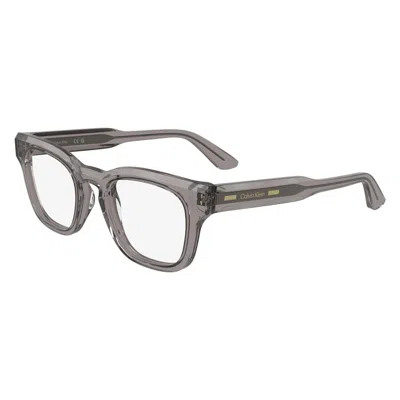 Calvin Klein Demo Rectangular Men's Eyeglasses Ck25521 532 49 In Brown