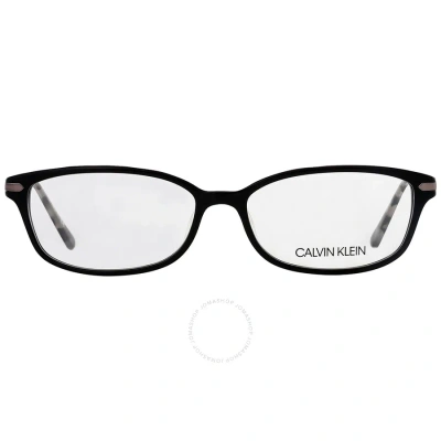 Calvin Klein Demo Rectangular Unisex Eyeglasses Ck18714a 001 54 In Black