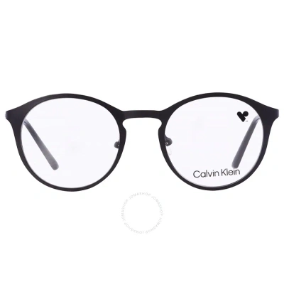 Calvin Klein Demo Round Men's Eyeglasses Ck20112 001 47 In Black