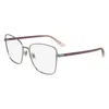 Calvin Klein Demo Square Ladies Eyeglasses Ck23128 045 55 In Burgundy