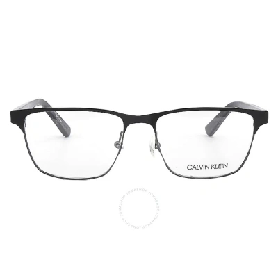 Calvin Klein Demo Square Men's Eyeglasses Ck18304 001 53 In Black