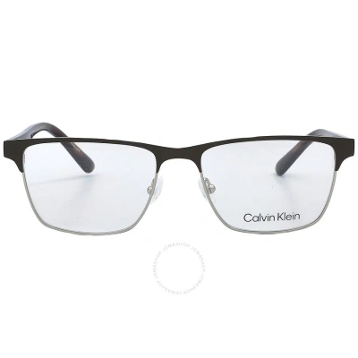Calvin Klein Demo Square Men's Eyeglasses Ck18304 200 53 16 In Brown