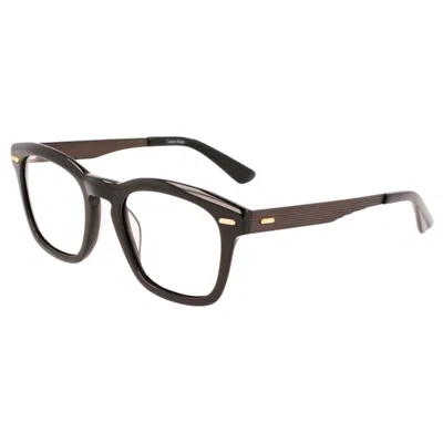 Calvin Klein Demo Square Men's Eyeglasses Ck21517 001 51 In Brown