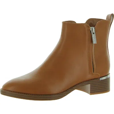Calvin Klein Deneice Womens Faux Leather Almond Toe Ankle Boots In Multi